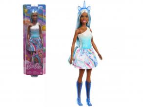 Barbie Dreamtopia: Unikornis baba kék szivárványos ruhában - Mattel