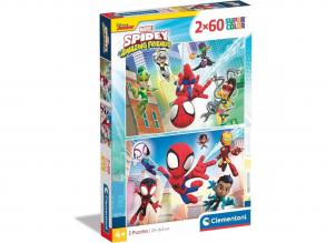 Disney Spidey 2x60 db-os Supercolor puzzle - Clementoni