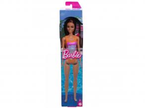 Barbie Beach baba lila színu, mintás fürdoruhában - Mattel