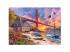 Wood Craft: Naplemente a Goldebn Gate-nél fa puzzle 1000db-os - Trefl