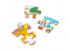 Bigjigs Wooden Seasons padló puzzle, kerek, 50 darab.