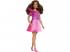 Barbie: Fashionista stílusos baba élénk pink ruhácskában - Mattel