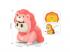 Happy World: Kúszó-Mászó Baba oroszlán jelmezben pink színben 13x17cm