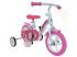 Unikornis rózsaszín-fehér kerékpár 10-es méretben