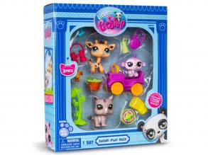 Littlest Pet Shop: 3db-os figura csomag 1. széria - Szafari