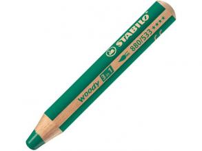 Stabilo Woody 3in1 színes ceruza sötétzöld színben