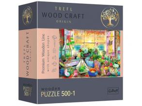 Wood Craft: Tengerparti nyaralóház fa puzzle 500+1db-os - Trefl