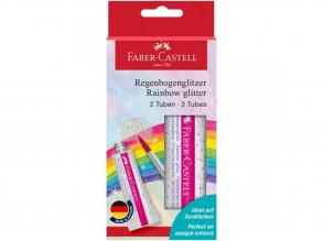 Faber-Castell: Szivárvány színu csillám ragasztó 2x12ml