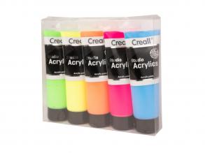 Creall Studio Acrylfarbe Fluor, 5x120ml