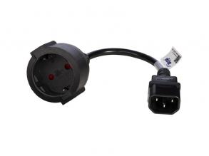 Akyga AK-PC-10A 15cm Schuko CEE 7/4 - IEC C14 adapter