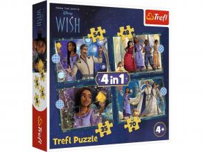 Disney Wish: Kívánság 4 az 1-ben puzzle - Trefl