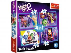 Inside Out 2: Agymanók 4 az 1-ben puzzle - Trefl