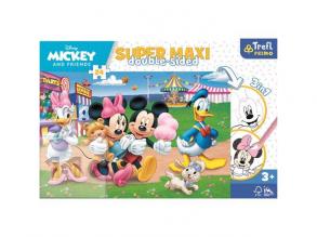 Mickey egér és barátai SuperMaxi kétoldalas 3 az 1-ben puzzle 24db-os