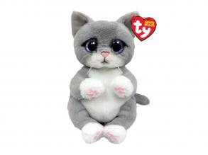 Ty Beanie Babies Bellies Morgan szürke macska, 15 cm