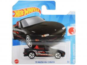 Hot Wheels: '91 Mazda MX-5 Miata fekete kisautó 1/64 - Mattel