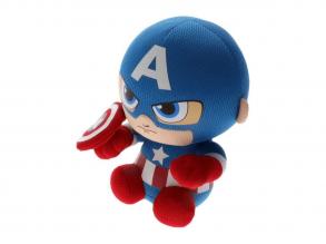 Ty Beanie Babies Marvel Amerika kapitány puha, 15 cm-es