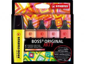 Stabilo BOSS ORIGINAL ARTY meleg színek 5 db/csomag szövegkielemő készlet