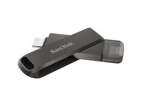 Sandisk 128GB USB C/Apple Lightning iXPAND LUXE Fekete (186553) Flash Drive