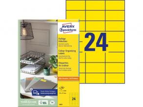 Avery 3451 70x37mm sárga univerzális címke