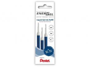 Pentel EnerGel 3 db/csomag 0.35mm zselés kék rollerirón betét