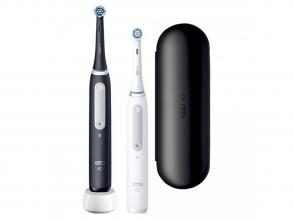 Oral-B iO Series 4 2 db-os matt fekete+fehér elektromos fogkefe szett