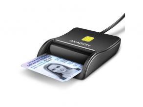 Axagon CRE-SM3N USB Smart card FlatReader okos kártyaolvasó