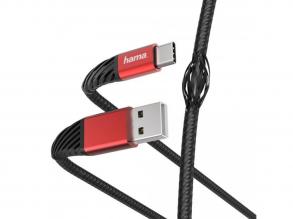 Hama 187218 "Extreme" 1,5m USB Type-C fekete-piros adatkábel