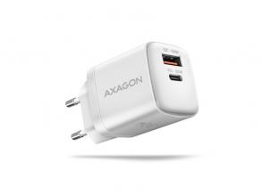 Axagon ACU-PQ30W USB-C + QC3.0 30W fehér fali töltő