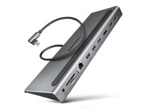 Axagon HMC-4KX3 11in1 ezüst Type C USB HUB