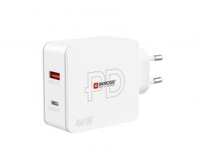 Skross 48W PD USB A/USB C fehér gyorstöltő