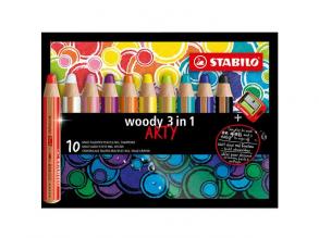 Stabilo Woody 3in1 ARTY színes ceruza szett 10db-os