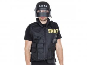 S.W.A.T. Sisak felnőttek férfi jelmez felnőtt általános méretben fekete színben