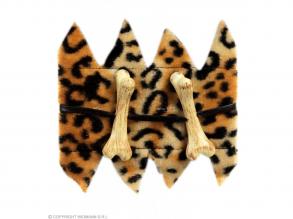 Leopárd mintás - csontos karkötő