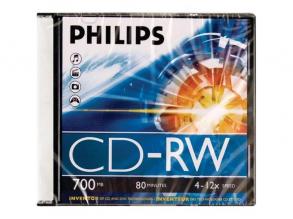 Philips CD-RW80 12x újraírható CD lemez