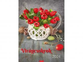 Kalendart 2024-es T093 virágcsokrok falinaptár