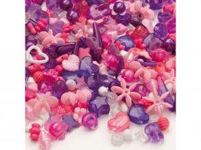 PlayBox: Muanyag fuzheto gyöngyök 1000 db-os szett pink és lila színekben