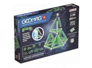 Geomag Glow foszforeszkáló 60db-os mágneses építőjáték szett