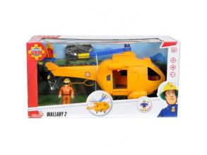 Sam, a tűzoltó: Wallaby II helikopter játékfigurával - Simba Toys