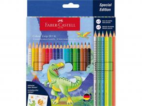 Faber-Castell: Dinoszauruszos Grip színesceruza készlet 18+6 db-os csomag