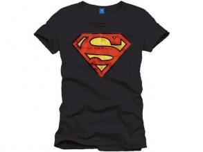 Superman póló, logó, M-es méret