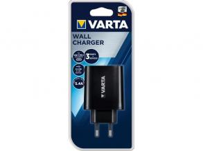 Varta 57958101401 univerzális 2x USB, Type C, 5,4 A fekete hálózati töltő