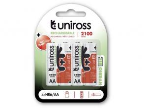 Uniross 1,2V 2100mAh Ni-MH HYBRIO 4db/csomag AA akkumulátor