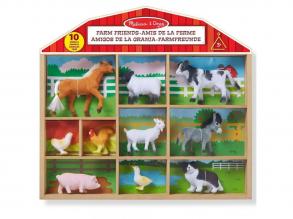 Farm állatai 10db-os figura szett fa tárolóban - Melissa & Doug