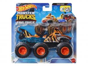 Hot Wheels Monster Trucks: Big Rigs hatkereku Tiger Shark vontató járgány 1:64 - Mattel