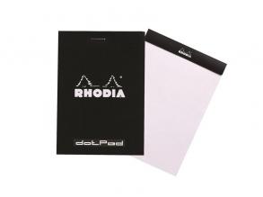 Rhodia A5 ponthálós 80lap fekete jegyzettömb