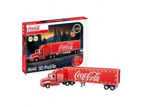 Revell 3D puzzle építőkészlet - Coca-Cola kamion Led világítással, 58,6x8,3x14,1 cm