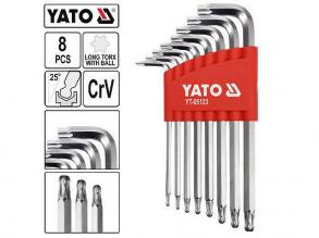 YATO Torx kulcs készlet 8 részes T9-T40 gömbfejű