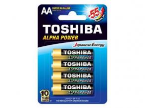 Ceruzaelem AA (LR6) , 1.5 Volt , 4 darab , tartós , elem , Alpha Power , TOSHIBA