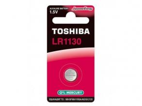 Gombelem LR113 , lapos elem , 1.5 Volt , 1 darab , tartós , elem , higany mentes , TOSHIBA