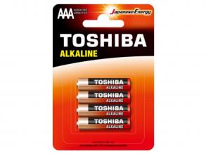 Ceruzaelem AAA (LR03) , 1.5 Volt , 4 darab , tartós , elem , Red Alkaline , TOSHIBA